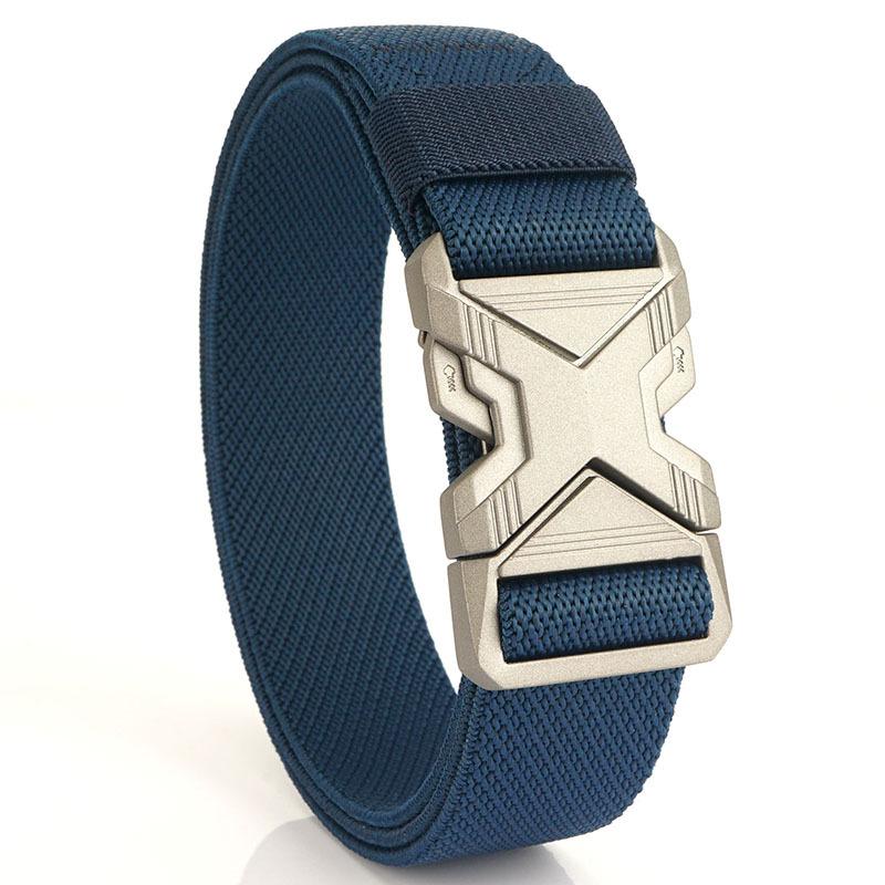Spring New 3.4cm Casual Elastic Woven Belt, Casual and Fashionable Commuter Men's Belt
