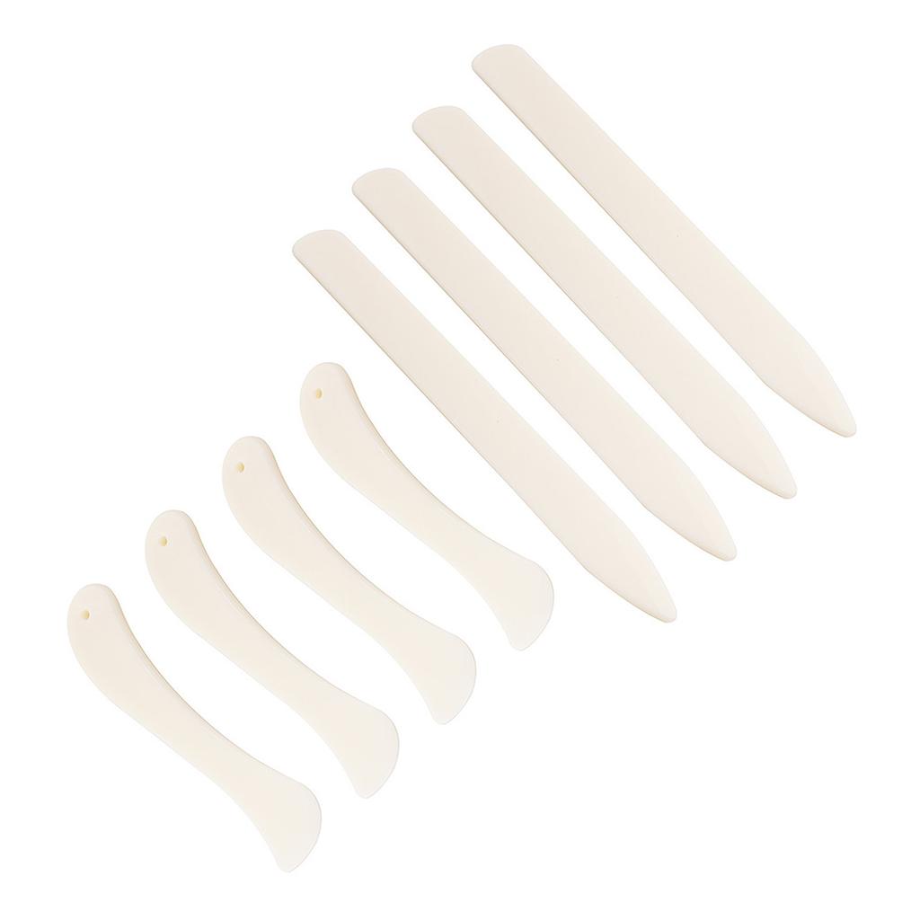8Pcs Leather Creaser Sewing Plastic Bone Folder Paper Folding Tool Leathercraft Creasing Tool for Quilting Bookbinding