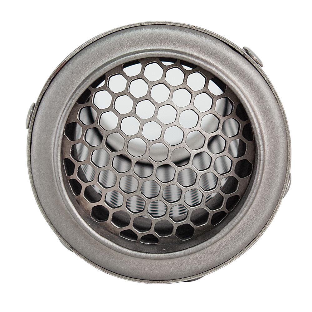 SC Titanium Alloy Exhaust Pipe Tail Section with Mesh Opening for Motorcycles & Scooters - 60MM