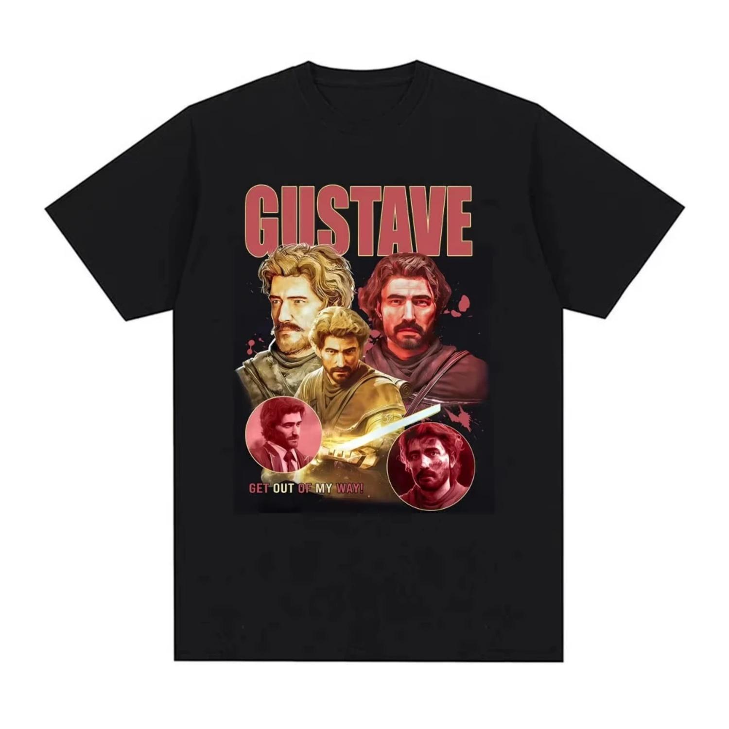 

Gustave Retro Fan Shirt Expedition 33 Graphic T Shirt Men Women Summer Short Sleeve Tshirt Casual 100% Cotton Oversized T-shirts S