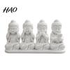 Artistic Tabletop Centerpiece 4-in-1 Mini Buddha Statue, See Hear Speak No Evil And Phone, 3D Printed Trendy Office Gadgets Zen Monk Feng Shui