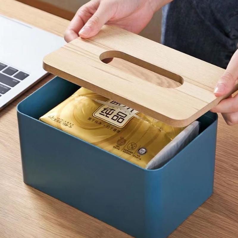 Desktop Tissue Box Paper Storage Box Household Living Room Dining Room Coffee Table Simple Multi-functional Paper Box Creative