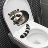 Yousheng  Creative 3D Peeking Raccoon Toilet Stickers, Self-Adhesive Toilet Seat Sticker, Waterproof PVC Water Tank Sticker, Peel And Stick Raccoon
