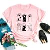 Maycaur Kawaii Cats Print Summer Cute Women Tshirt Funny Cartoon T Shirt FeUnisex Ullzang Tshirt 90s Fashion Korean Style Top Tee