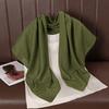 Soft Cotton Linen Headscarf 90x90cm Female's Hijabs Fashion Square Scarves  Bag Accessories