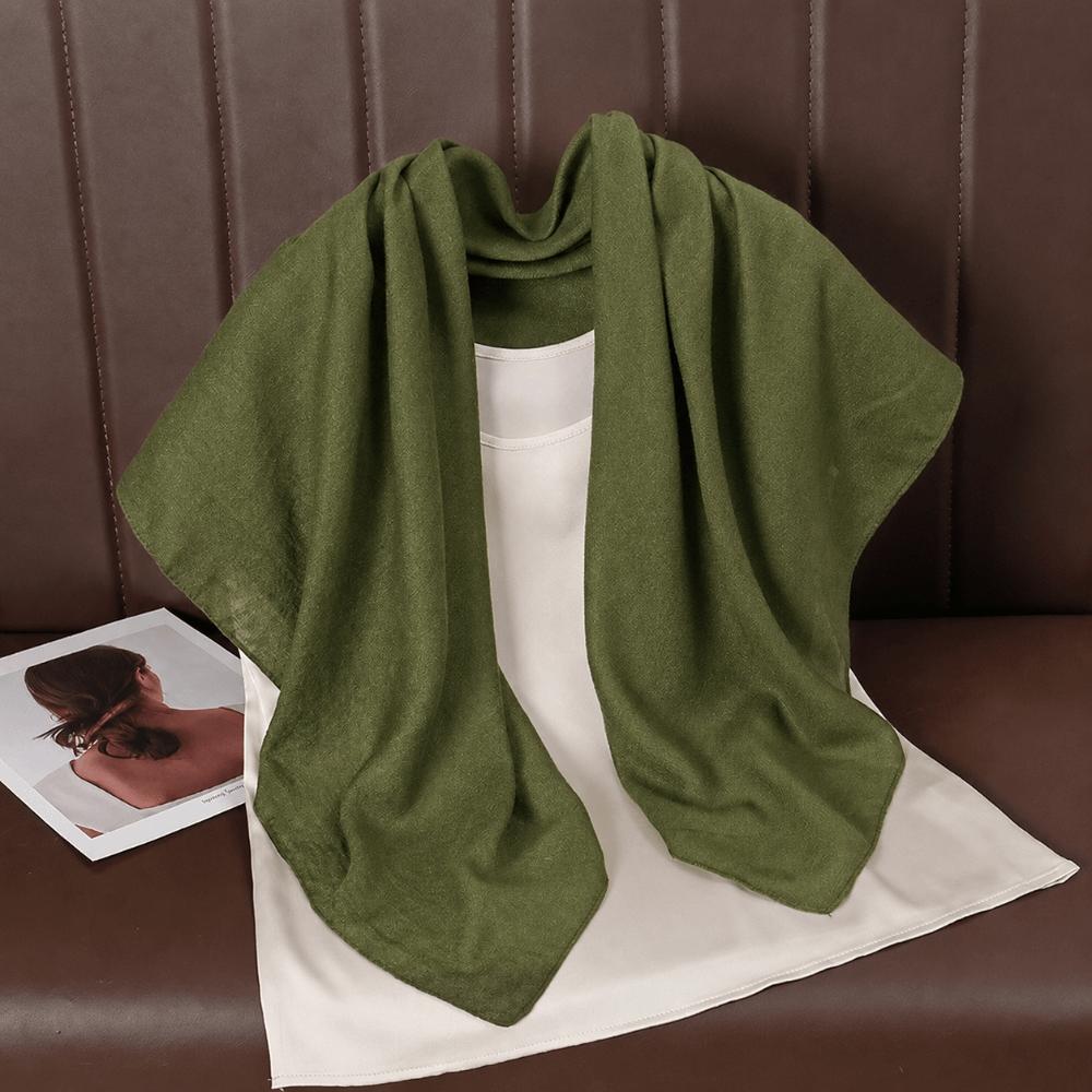 Soft Cotton Linen Headscarf 90x90cm Female's Hijabs Fashion Square Scarves Bag Accessories