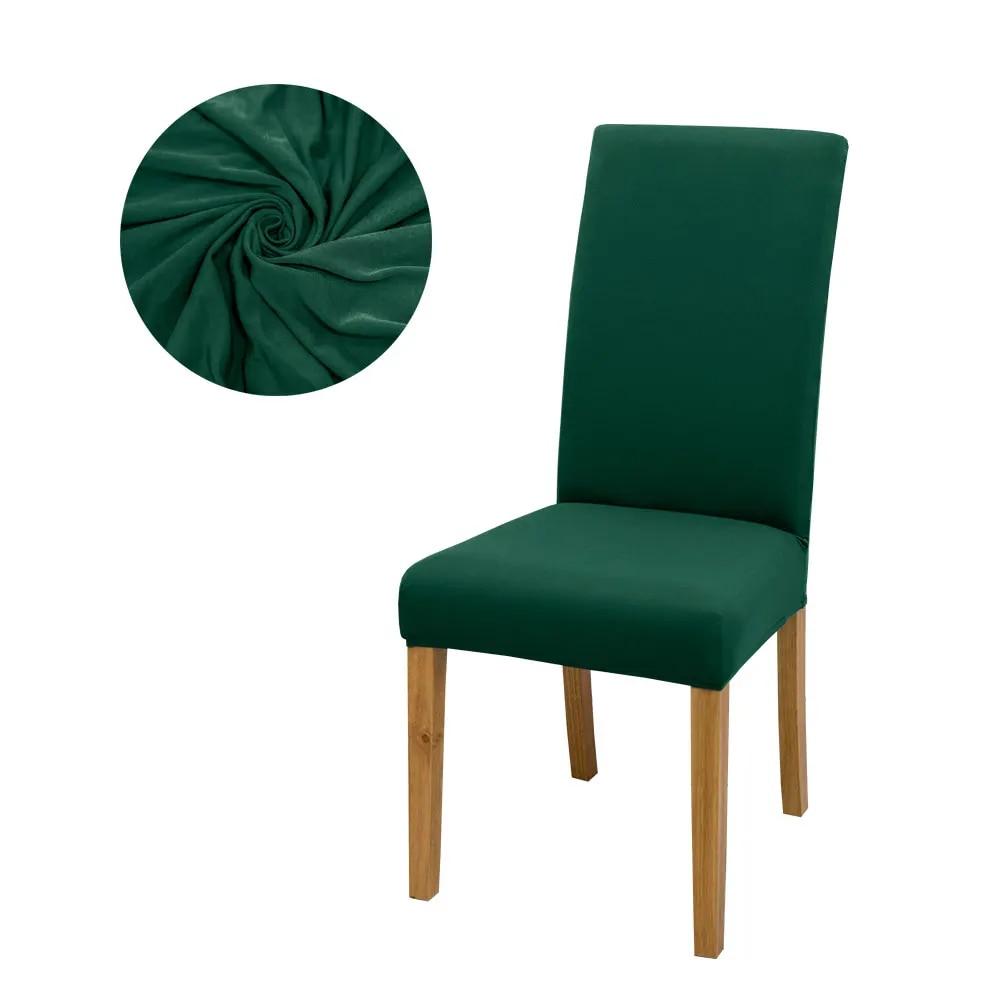 Solid Colors Chair Cover Dining Room Chair Seat Restaurant Weddings Banquet Hotel Elastic Flexible Stretch Spandex Chair Cover