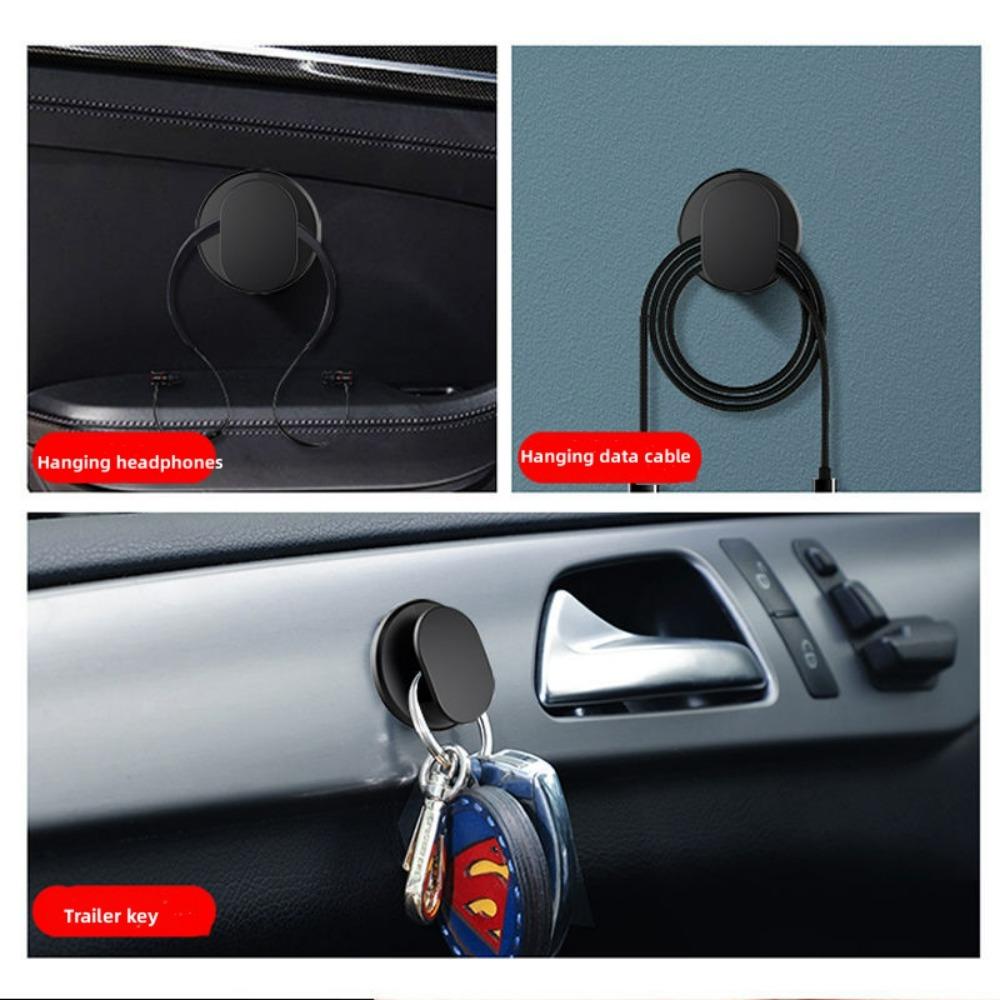 Mini Car Hooks Portable Strong Adhesive Invisible Hanger for Storage and Sorting Boxes of Multi-purpose Vehicles Car Interior