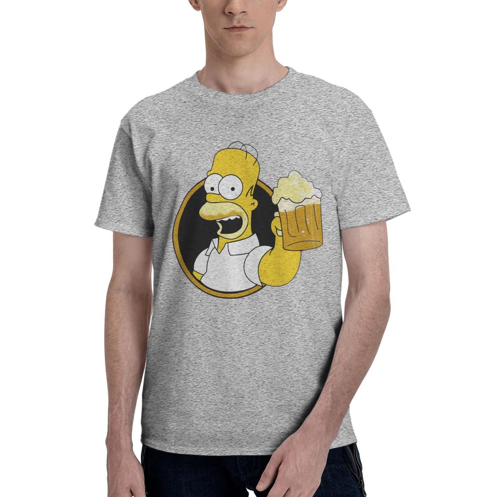 202526 Summer Disney Simpson Family Printed Pure Cotton Tshirt Fashionable Loose Casual Shortsleeved Unisplish