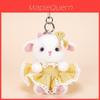 Plush Sheep Keychain With Bow And Lace Dress For Bag Decor And Gift