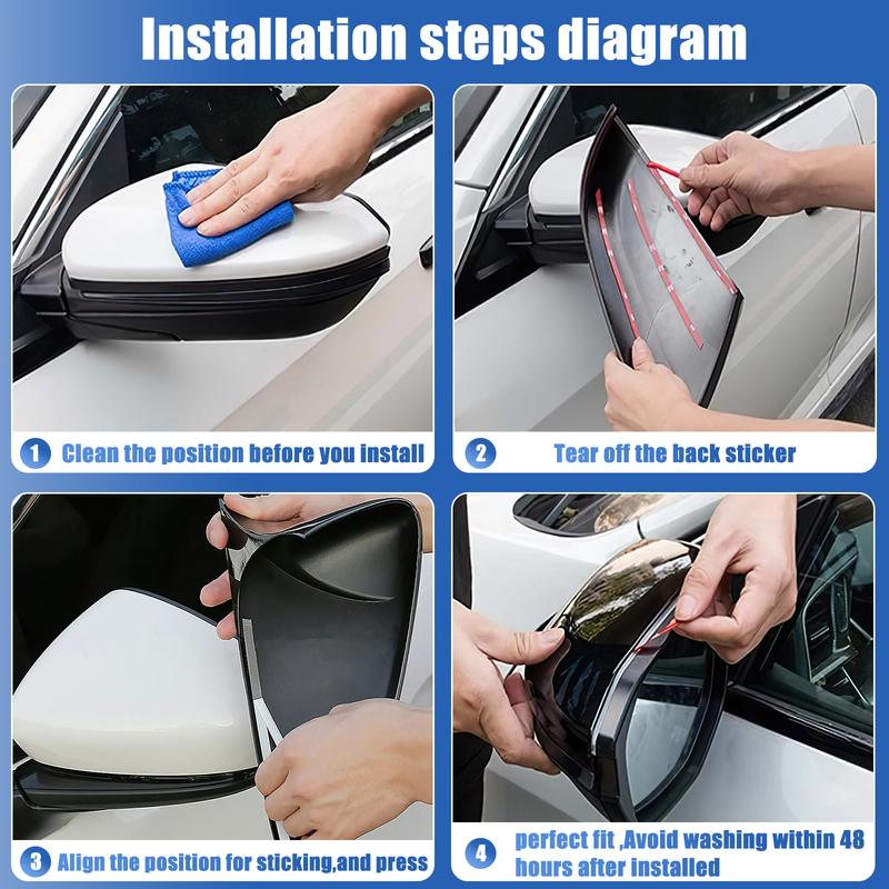 Side Rearview Mirror Cap Wing Mirror Cover For   2024 2025 Subaru BRZ Toyota GR86 Carbon Fiber Style Glossy Black