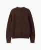 Leondi Brushed Mohair V-Neck Knit - Brown