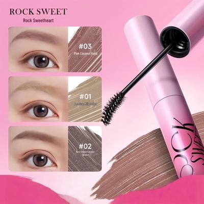 Rock Sweetheart Langanhaltende getönte Augenbrauen-Mascara - Natur Braun, Schnelltrocknend, Voluminöses Augenbrauen-Make-up.