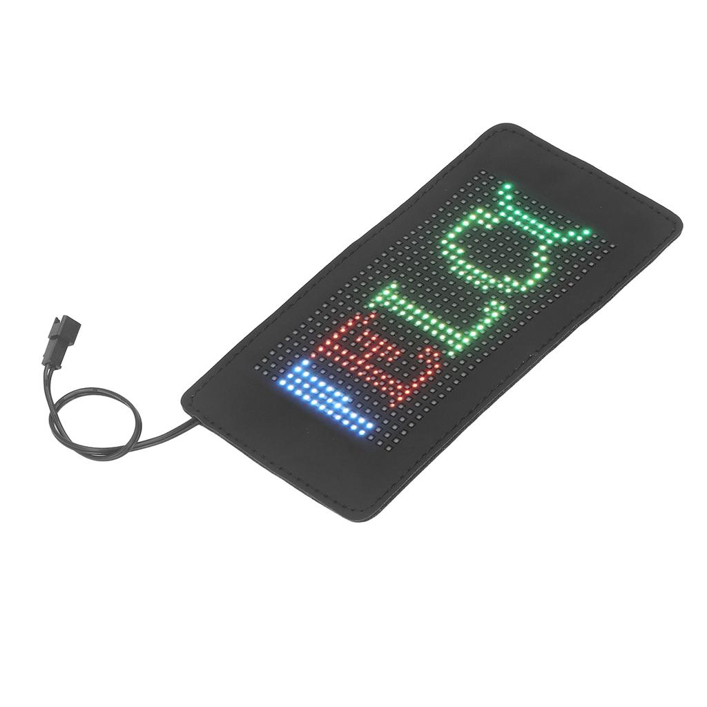 Flexibles LED-Schild 190x90mm 16x32 Auflösung Bluetooth APP-Steuerung Benutzerdefinierter Text Muster Animation LED