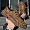 Men's Shoes Made of Cowhide Retro and Fashionable with Soft and Durable Straps Suitable for Business and Casual Men's  Shoes