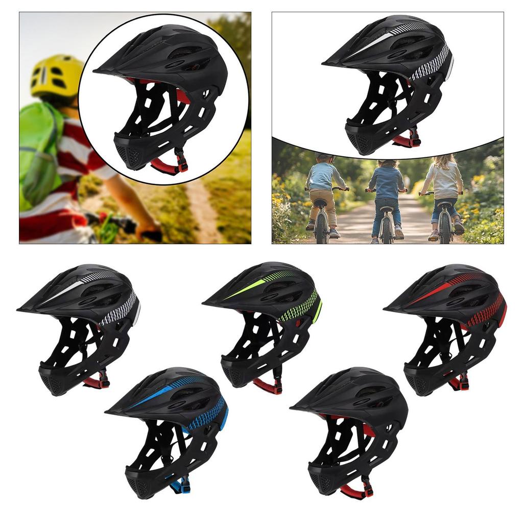 Kids Bike Helmet Full Face Helmet Adjustable Stylish Protective Gear Bicycle Helmet Cycling Helmet for Riding Roller Skating