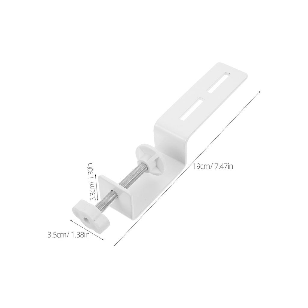 2Pcs Carbon Steel Painted Pegboard Accessories C Shape Desk Clamp Mounting Bracket for Tools Storage Home Office Craft Room