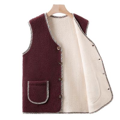 Nuovo Stile Cappotto Autunnale da Nonna Gilet da Madre di Mezza Età Corto Canottiera Larga per Mezza Età e Anziani