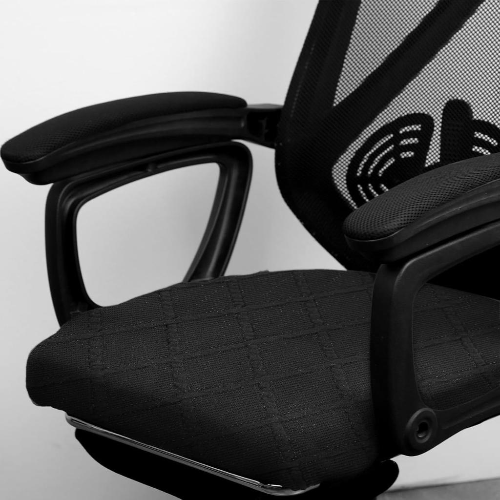 KALIONE Office Chair Cover Desk Chair Seat Cover, Elastic Stretch Chair Slipcovers Dining Room Desk Seat Cover, Removable Chair Seat Cushion