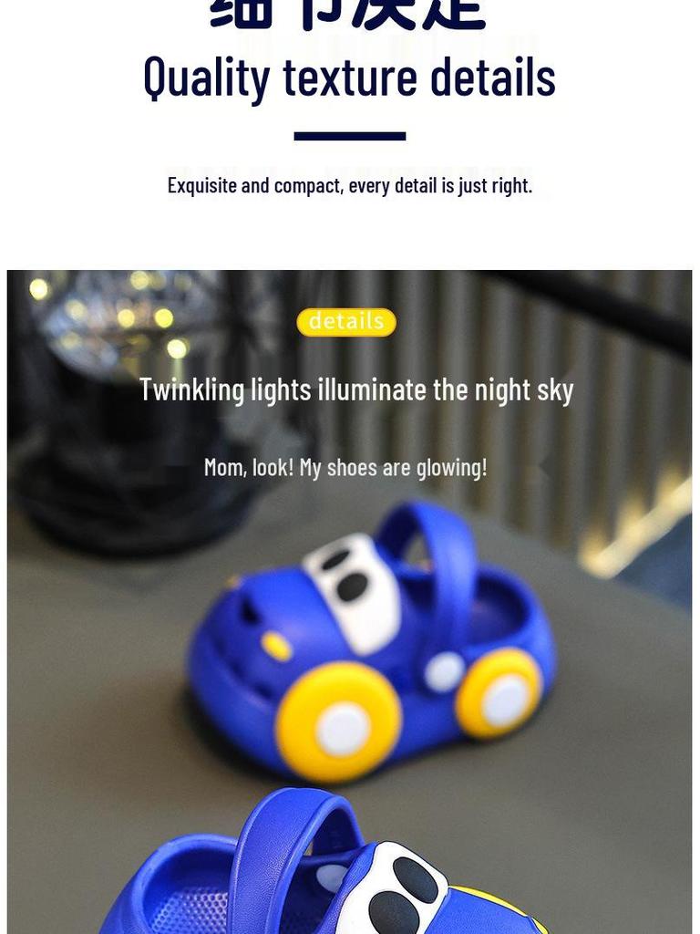 Kids' Non-slip Luminous Summer Slippers for Ages 1-3