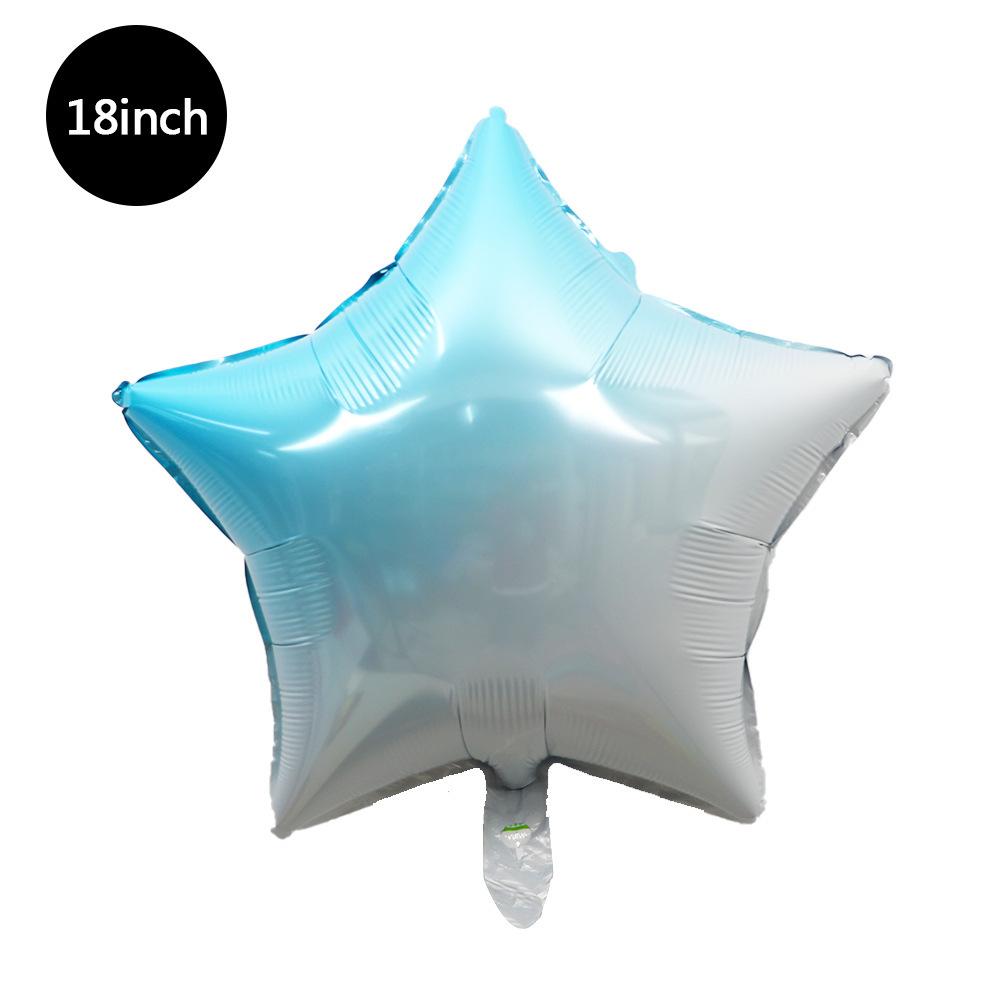 18-calowy balon w jednolitym kolorze w kształcie brzoskwiniowego serca i pentagramu, dekoracja na przyjęcie urodzinowe, ślubne, gwiazda, folia aluminiowa, gaz