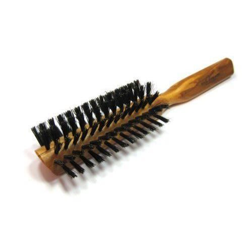 Golddachs Brosse À Sèche-cheveux Demi-cercle En Bois Dolivier Avec Poils De Sanglier 7Rangs De, Pack De 11x 1pièce