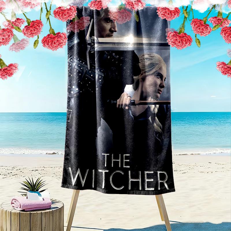 The Witcher's Fury Beach Towel Beach Soft Quick-drying Swim Towel Swim Seaside Travel and Vacation Towels Comfort Outdoor Picnic Beach Mat