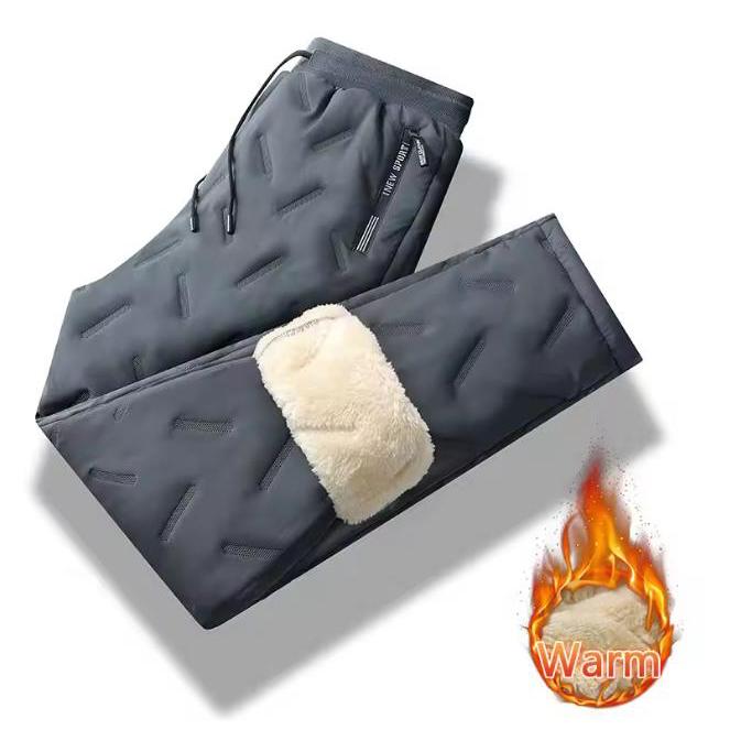 Winter Running Pant Cashmere Thicken Fleece Windproof Sweatpants Men Joggers Cotton Warm Pants Male Waterproof Thermal Trousers