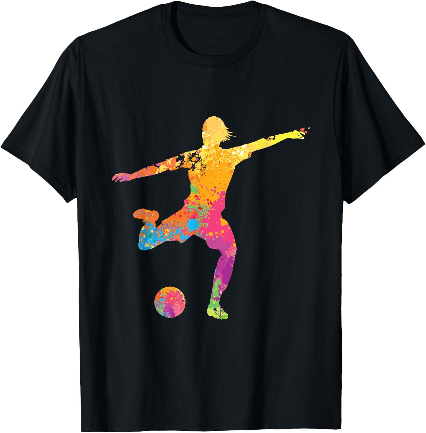 Football Goal Kick Multicoloured Football Gift T-Shirt T-Shirt Unisex T-Shirt XXXXL