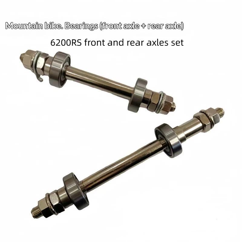 Mountain Bike Front Rear Axle Integrated With Solid Hub Bearings Designed For Rider Comfort And Control