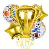 Gold Trophy Balloon Sports-Themed Party Decorations: Soccer, Basketball, and Volleyball for Children's Birthday Parties