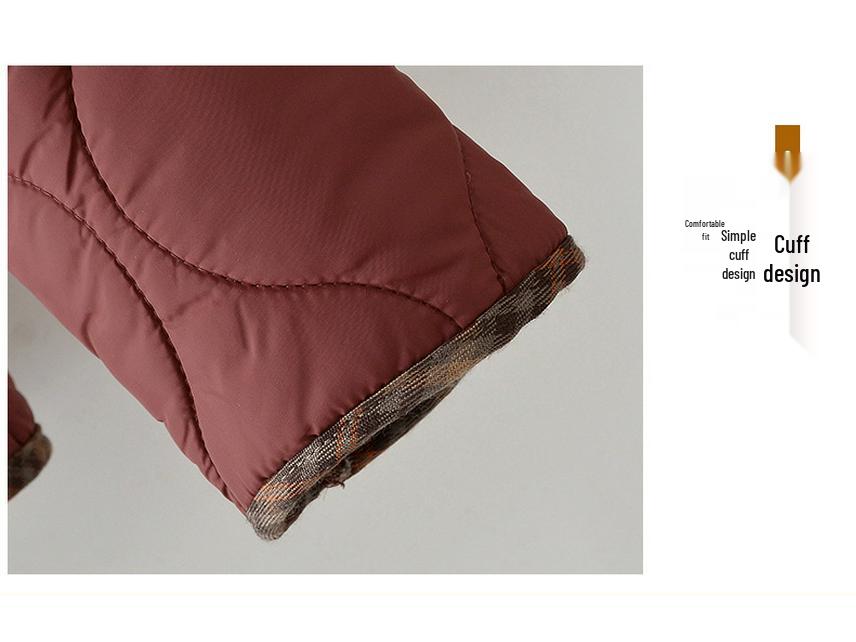 Stylish Velvet-Lined Cotton Jacket for Middle-Aged & Elderly Women - 2025 Autumn/Winter Collection