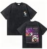 Washed Vintage Double Sided Graphic T‑Shirt, Retro Teddy Bear Collage Poster Tee, Oversized Unisex Streetwear Hip Hop T‑shirt