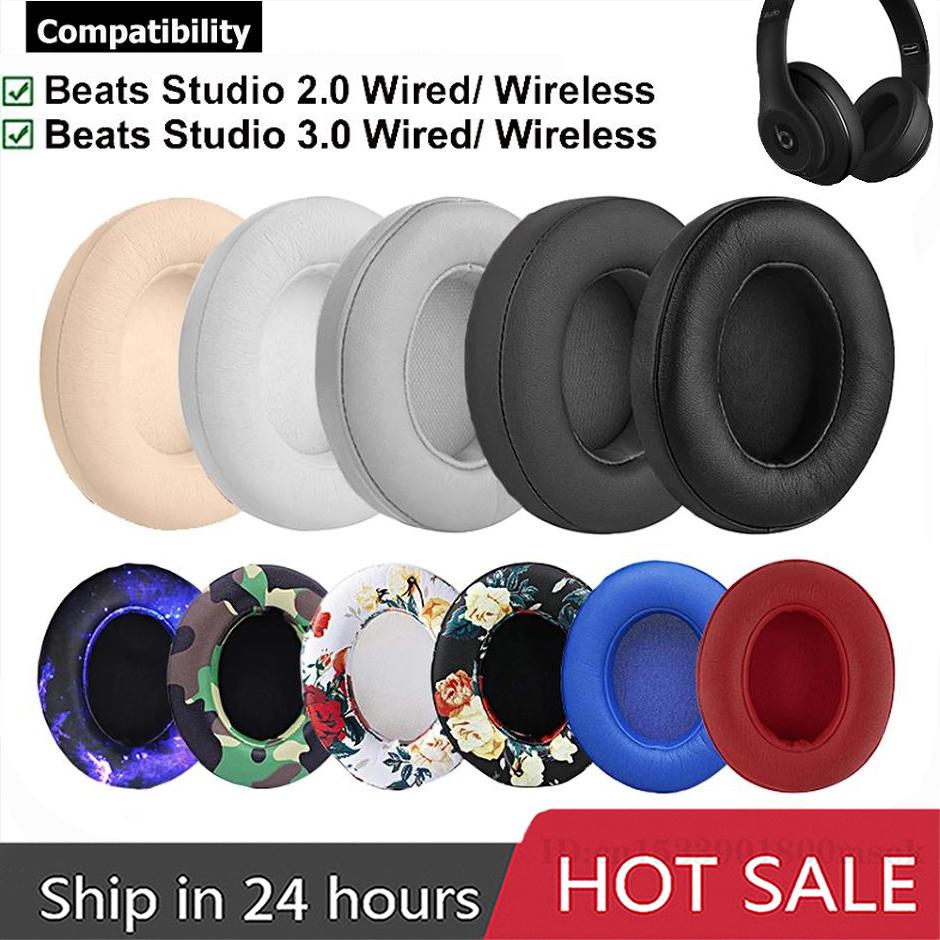 Voor Beats Studio 2.0 Studio 3.0 Hoofdtelefoon Vervangende Oorkussentjes Proteïne Leer en Geheugenschuim Oorkussentjes Headset Accessoires