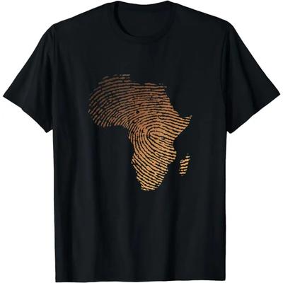 Melanine Tinten Afrika Kaart - Afrika DNA Vingerafdruk T-Shirt