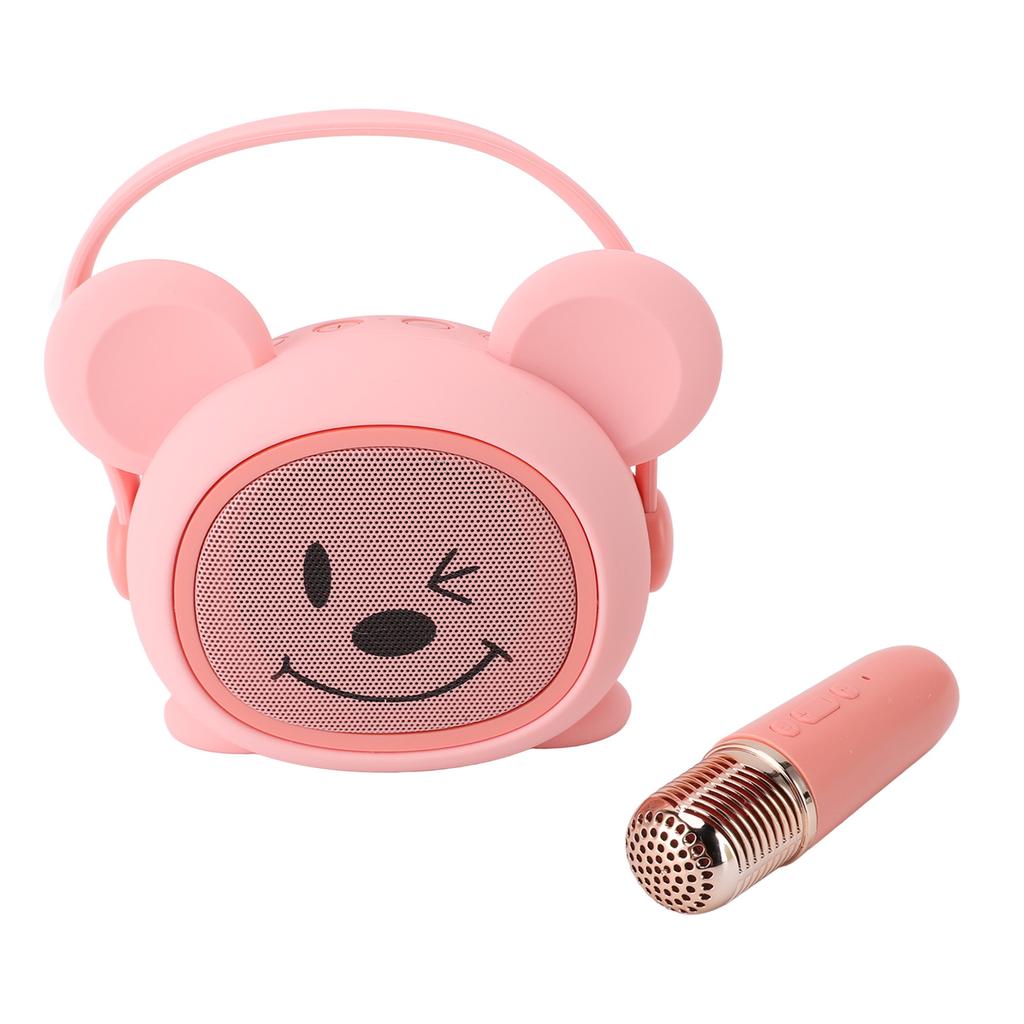 Kids Microphone Speaker Set Portable Karaoke Machine Battery Powered Cartoon Singing Toy for Girls