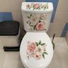 Waterproof Floral Toilet Decals With Vivid Pattern And Self Adhesive Perfect For Bathroom Home Decoration