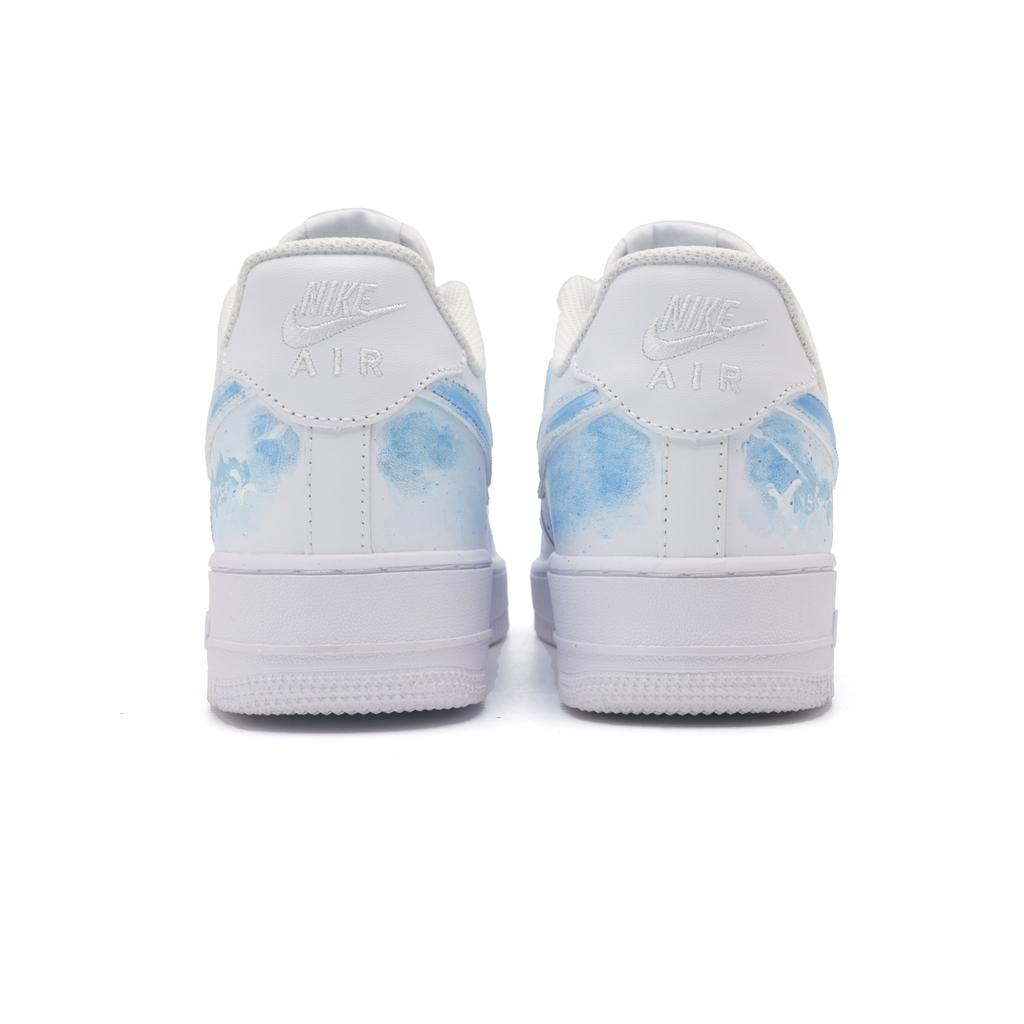 Nike Air Force 1 Europe Rising Tide Slip Resistant Cushioning Low Top Skateboard Shoes Unisex White Blue CW2288-111(Team1697-)
