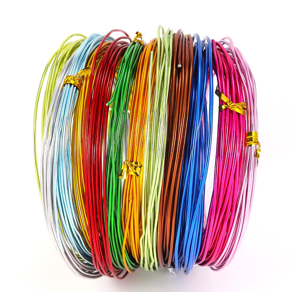 2-10M/Roll Soft Anadized Metal Aluminum Wire Versatile Painted Handmade Craft Floristry Wires For DIY Earrings Jewelry Makings