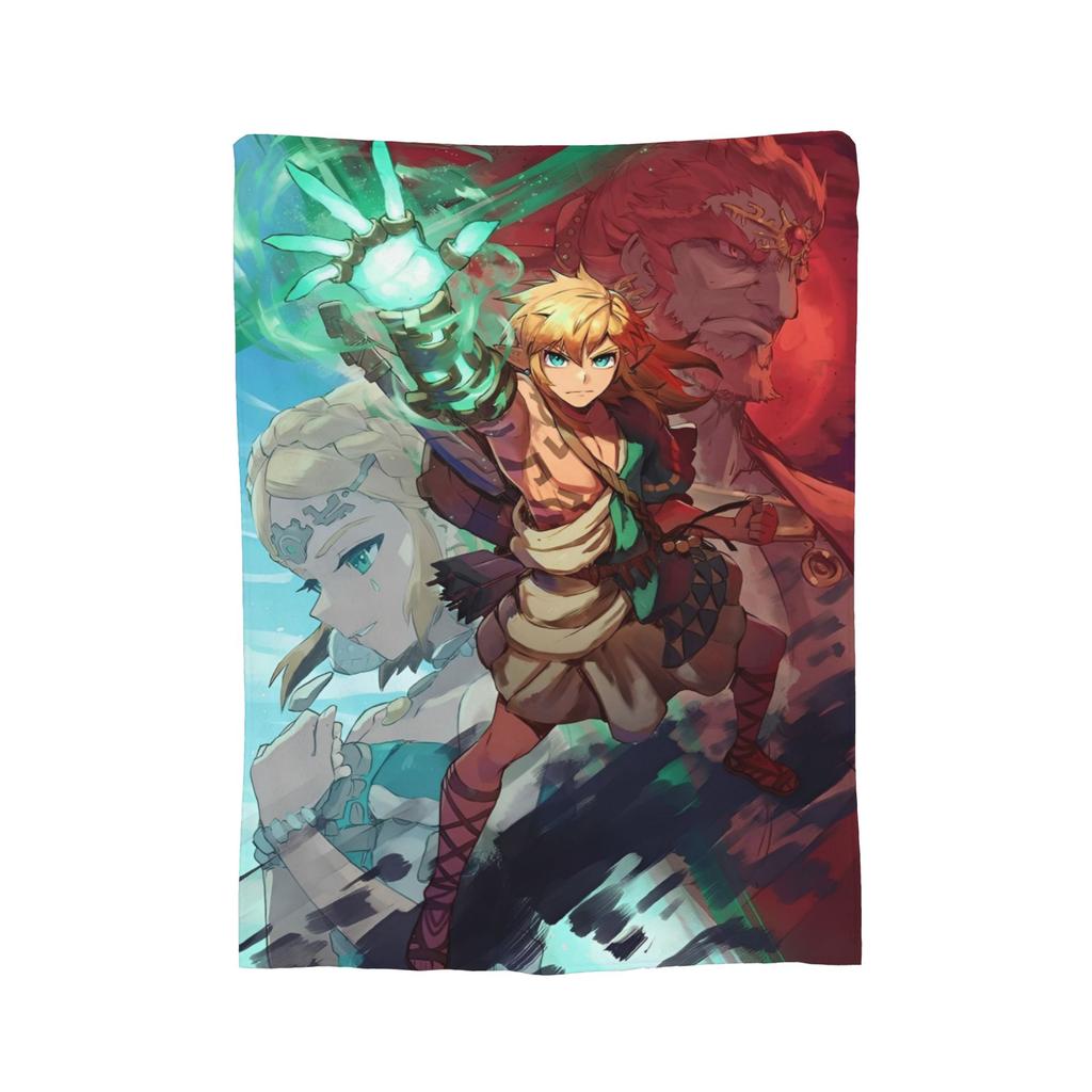 Z-Zeldas Breath Of The Wild Blanket Plush Funny Breathable Throw Blanket for Bed Sofa Decoration,