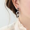 Retro Asymmetrical Enamel Titanium Steel Dangle Earrings - Exaggerated Personalized Accessories