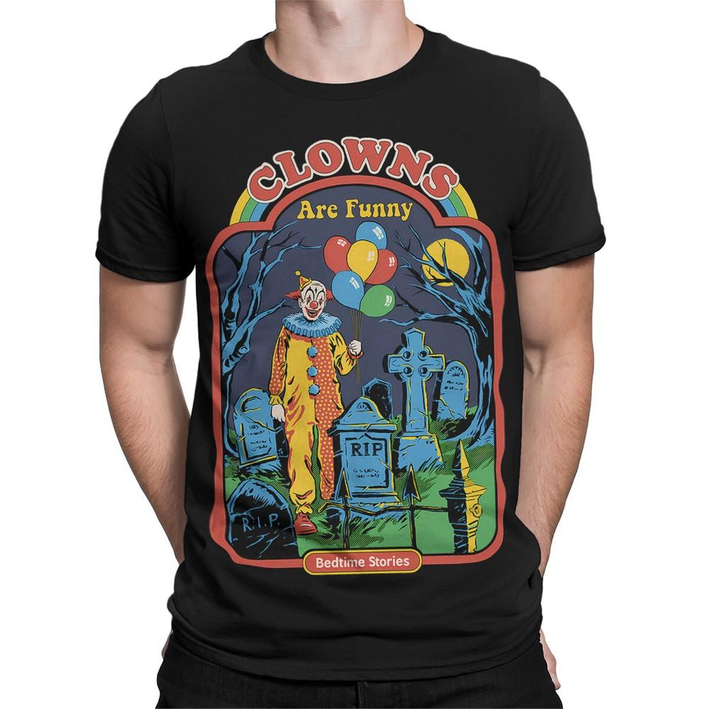 

Футболка в стиле 70-х «Клоуны — это смешно» с ретро-комедийной тематикой #SR#T433 XL