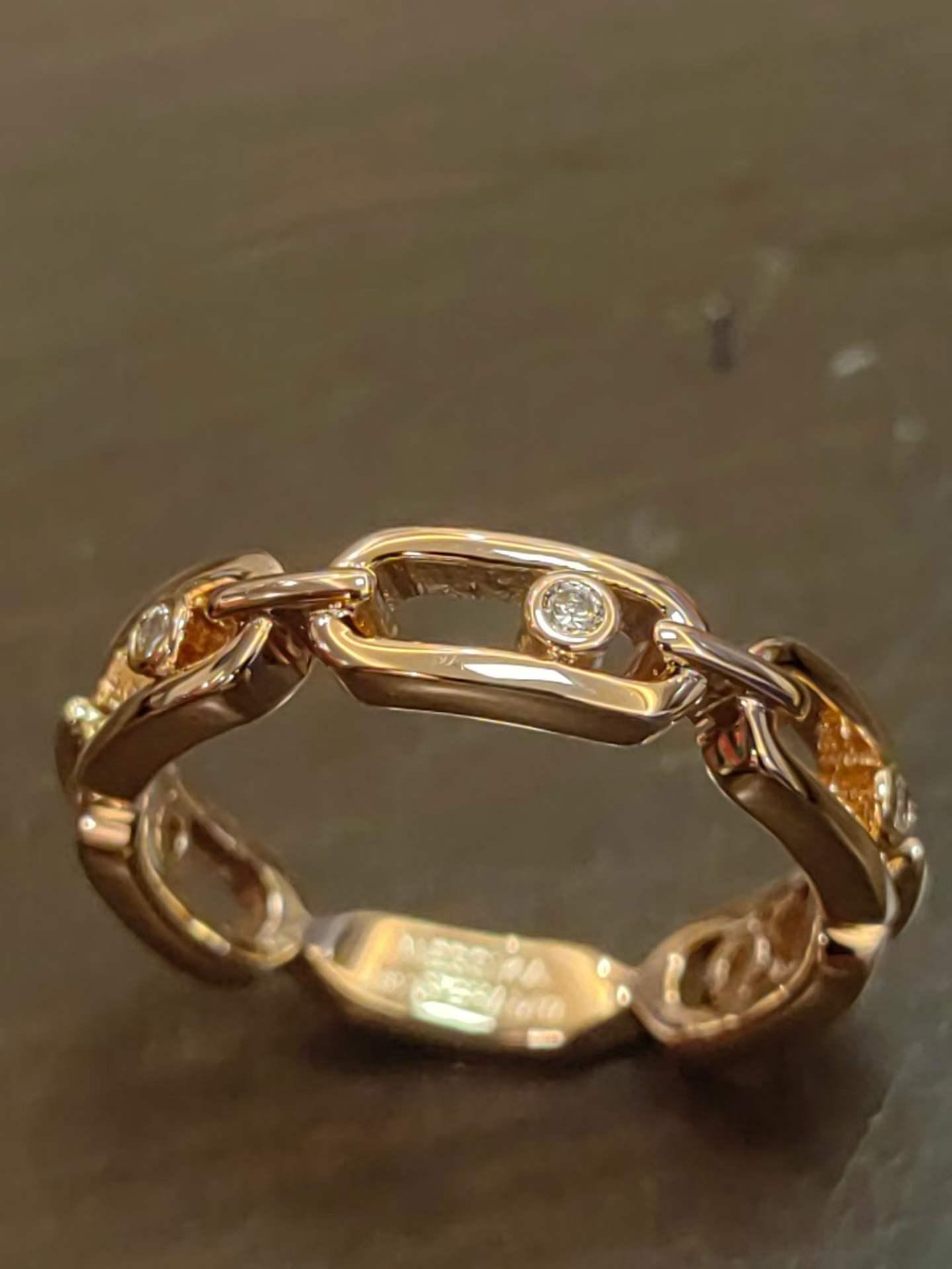 Hochwertiger modischer Pavé-Diamantring - Leichter Luxus mit exquisiter Handwerkskunst Size 9 brown