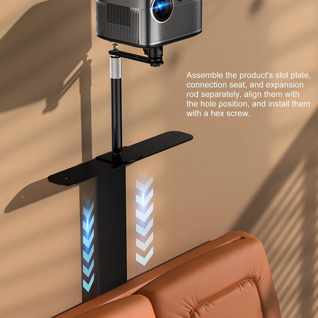 Projector Stand 24‑40CM Adjustable Angle Projector Mount Holder 1/4in Thread for Sofa Bedside Projector Mount Holder