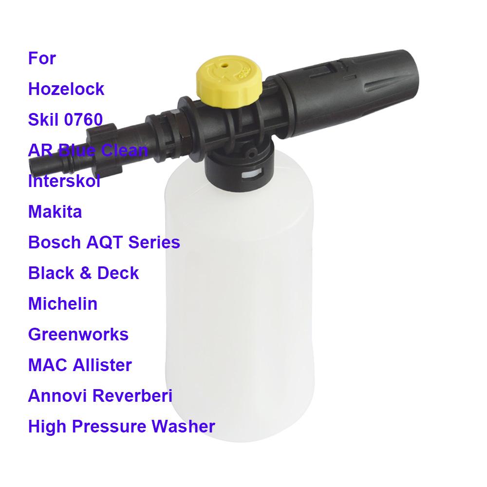 

Мыльная пена Snow Foam Lance Пенный пистолет для AR Blue Clean Interskol Makita Michelin Black&Deck Bosch Greenworks Мойка высокого давления