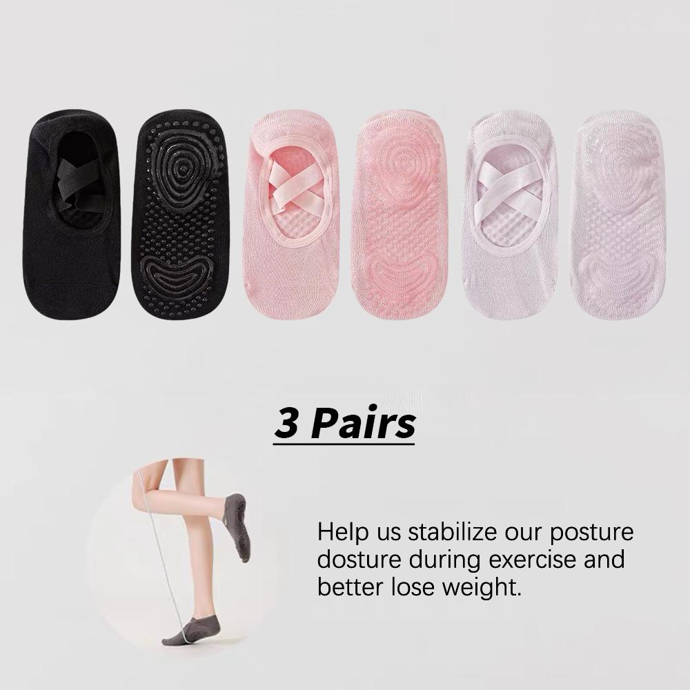 Professional Women Yoga Sock Silicone Anti-slip Ballet Pilates Socks Women Backless Breathable Bandage Yoga Sport Sock