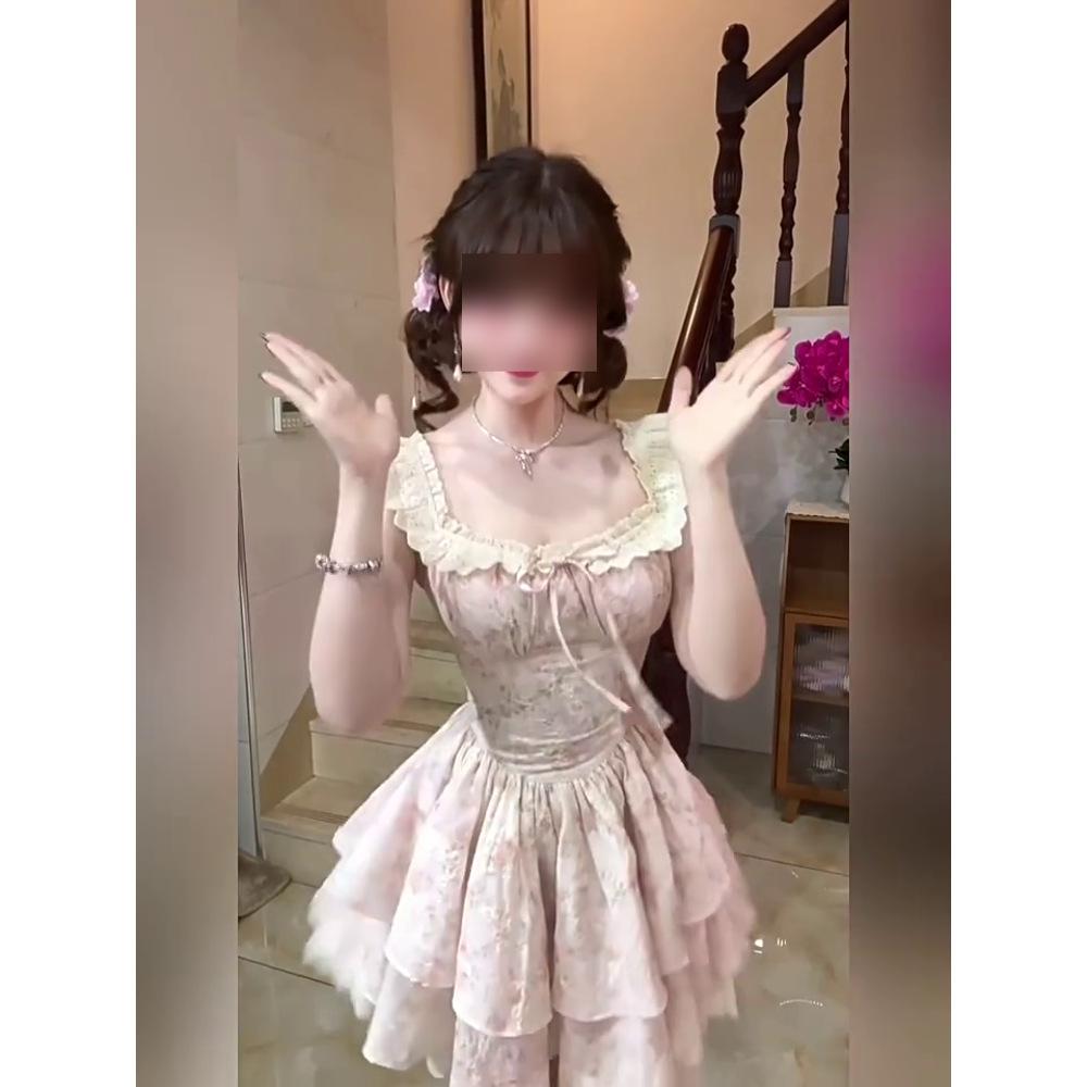 Temperament princess dress children summer casual new small man pure waist thin sweet skirt