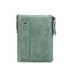 CONTACT'S Echtes Leder Vintage Geldbörse Herren Kurzes Münzfach RFID Kartenhalter Unisex Kleine Geldbörsen Hohe Qualität Designer Geschenk für Freund oder Familie