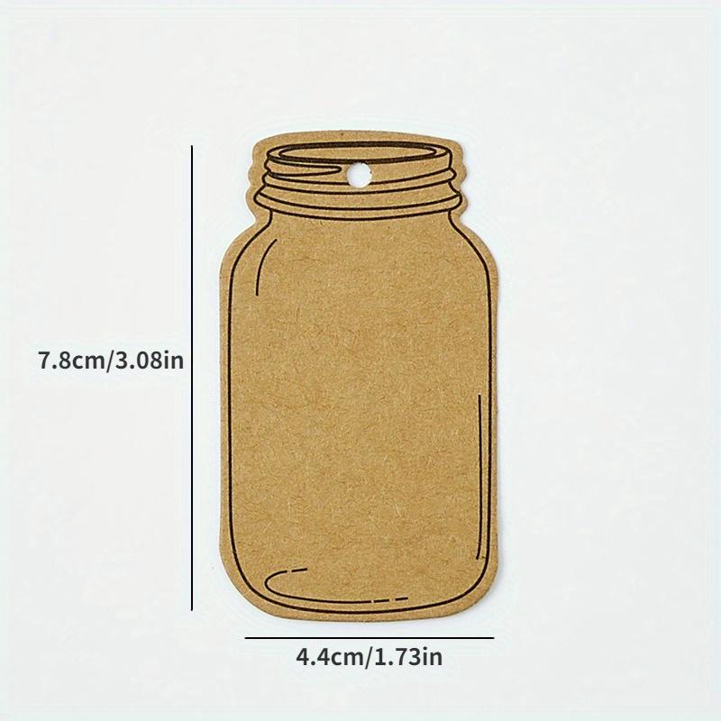 50 garrafas de deriva em branco/conjunto Obrigado etiquetas de papel kraft para pendurar, decoração de presente artesanal faça você mesmo, cartões de mensagem