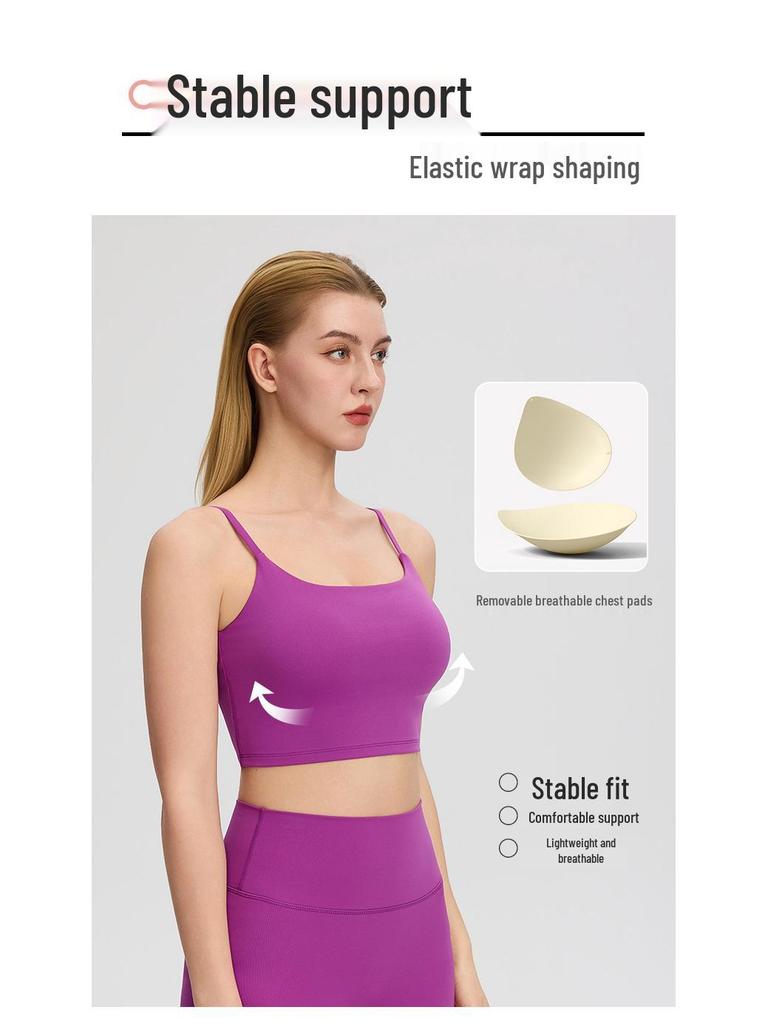 Bare-Feel Five-Piece Yoga Set: Long & Short Sleeve Tops, Chest Pads, Tight Slimming High-Waisted Pants.